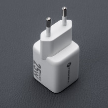 Phone charger Forcell F-Energy Mini GaN III USB C + USB A QC4.0 PD 25W VT-25B white 0INT Phone charger Forcell F-Energy Mini GaN III USB C + USB A QC4.0 PD 25W VT-25B white 0INT