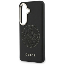 GUESS dėklas SAMSUNG S26 GUHMS26S5PG4SRGK (perforuotas MagSafe logotipas), juodas