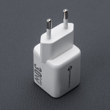Phone charger Forcell F-Energy Mini GaN III USB C + USB A QC4.0 PD 30W VT-35 white 0INT