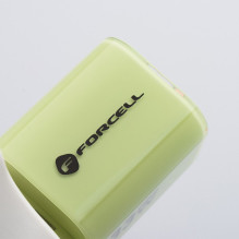 Telefono įkroviklis Forcell F-Energy GaN III Crystal Color USB C + USB A QC4.0 PD 33W + silikoninis laidas USB C į USB C Telefono įkroviklis Forcell F-Energy GaN III Crystal Color USB C + USB A QC4.0 PD 33W + silikoninis laidas USB C į USB C