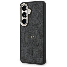 GUESS dėklas, skirtas SAMSUNG S26 Plus GUHMS26MP4MSEGCK (4G reljefinis MagSafe žiedas), juodas