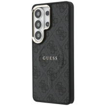 GUESS dėklas, skirtas SAMSUNG S26 Ultra GUHMS26LP4MSEGCK (4G įspaustas MagSafe žiedas), juodas