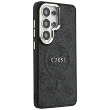 GUESS dėklas, skirtas SAMSUNG S26 Ultra GUHMS26LP4MSEGCK (4G įspaustas MagSafe žiedas), juodas