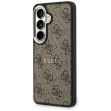 GUESS dėklas, skirtas SAMSUNG S26 Plus GUHMS26MP4MSEGCW (4G reljefinis MagSafe žiedas), rudas