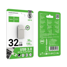 USB atmintinė 32GB USB 3.0 (USB A) Hoco UD16 nikeliuota