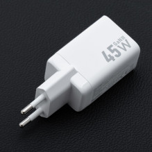 Phone charger Forcell F-Energy Mini GaN III USB C + USB A PD QC4.0 45W VT-36 white Phone charger Forcell F-Energy Mini GaN III USB C + USB A PD QC4.0 45W VT-36 white