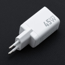 Phone charger Forcell F-Energy Mini GaN III 2 x USB C PD QC4.0 45W VT-36B white