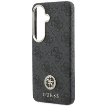 GUESS dėklas, skirtas SAMSUNG S26 GUHMS26SP4GRMDEK (4G su cirkoniais ir apvaliu MagSafe logotipu), juodas