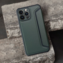Atverčiamas dėklas, skirtas iPhone 17, Razor Book, žalias