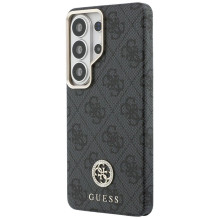 GUESS dėklas, skirtas SAMSUNG S26 Ultra GUHMS26LP4GRMDEK (4G su cirkoniais ir apvaliu MagSafe logotipu), juodas
