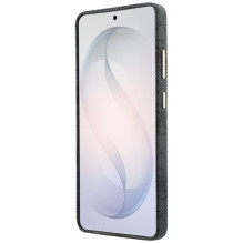 GUESS dėklas, skirtas SAMSUNG S26 Ultra GUHMS26LP4GRMDEK (4G su cirkoniais ir apvaliu MagSafe logotipu), juodas