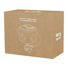 KERG 3-socket power cube + fast charger USB-A+USB-C 1.5m 3×1.5mm2 H05VV-F 16A / 250V~ Smart black KERG 3-socket power cube + fast charger USB-A+USB-C 1.5m 3×1.5mm2 H05VV-F 16A / 250V~ Smart black