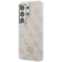 GUESS case for SAMSUNG S26 Ultra GUHMS26LP4GRMDEP (4G Rhinestone Round Logo MagSafe) pink