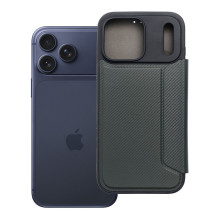iPhone 17 PRO MAX Razor Book atverčiamas dėklas, tamsiai žalias