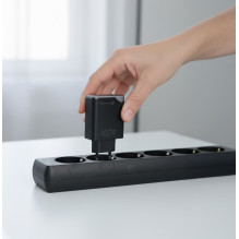 Telefono įkroviklis Forcell F-Energy Ultra Slim GaN III USB C + USB A PD QC4.0 3A 45W B245202(1A1C) juodas