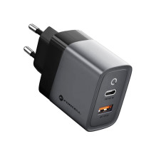 Telefono įkroviklis Forcell F-Energy GaN USB C + USB A QC4.0 PD 4A 45W VT-39 pilkas Telefono įkroviklis Forcell F-Energy GaN USB C + USB A QC4.0 PD 4A 45W VT-39 pilkas