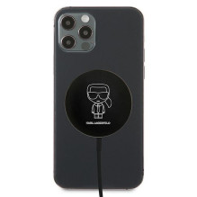 Wireless charger Karl Lagerfeld 15W MagSafe KLCBMSIKBK