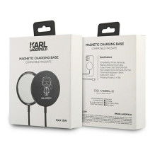Belaidis įkroviklis Karl Lagerfeld 15W MagSafe KLCBMSIKBK