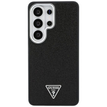 GUESS dėklas SAMSUNG S26 Ultra GUHMS26LPFGTSCMK (fiksuotas blizgučių trikampis MagSafe) juodas