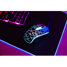 ART laidinės klaviatūros USB A tipo QWERTY su apšvietimu ir laidinės pelės USB A tipo su apšvietimu AK-50, juodos spalvo ART laidinės klaviatūros USB A tipo QWERTY su apšvietimu ir laidinės pelės USB A tipo su apšvietimu AK-50, juodos spalvo