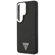 GUESS dėklas SAMSUNG S26 Ultra GUHMS26LPFGTSCMK (fiksuotas blizgučių trikampis MagSafe) juodas