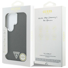 GUESS dėklas SAMSUNG S26 Ultra GUHMS26LPFGTSCMK (fiksuotas blizgučių trikampis MagSafe) juodas
