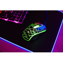 ART laidinės klaviatūros USB A tipo QWERTY su apšvietimu ir laidinės pelės USB A tipo su apšvietimu AK-50, juodos spalvo ART laidinės klaviatūros USB A tipo QWERTY su apšvietimu ir laidinės pelės USB A tipo su apšvietimu AK-50, juodos spalvo