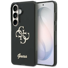GUESS dėklas, skirtas SAMSUNG S26 GUHCS26S5HC4MLSK (IML Big Metal 4G ir Script), juodas