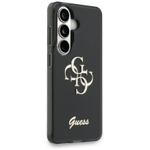 GUESS dėklas, skirtas SAMSUNG S26 GUHCS26S5HC4MLSK (IML Big Metal 4G ir Script), juodas