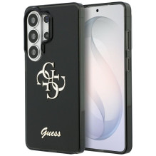 GUESS dėklas, skirtas SAMSUNG S26 Ultra GUHMS26LHGTMLCGK (IML Big Metal 4G ir Script), juodas