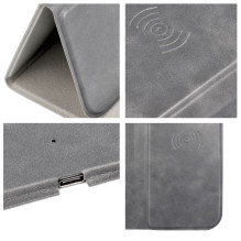 Mouse pad with wireless charger 15W OJD-82 brown grey Mouse pad with wireless charger 15W OJD-82 brown grey