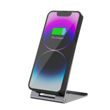Wireless charger Forcell F-Energy Flip Charge USB C Qi2 15W compatible with MagSafe silver 0INT