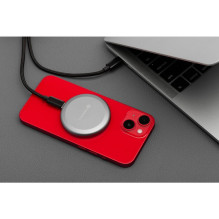 Belaidis įkroviklis „Forcell F-Energy Smart Charge USB C Qi2 15W“, suderinamas su „MagSafe“, su nuimamu 1,5 m laidu, sid