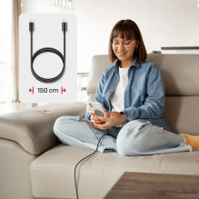 Belaidis įkroviklis „Forcell F-Energy Smart Charge USB C Qi2 15W“, suderinamas su „MagSafe“, su nuimamu 1,5 m laidu, sid