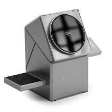Belaidis įkroviklis Forcell F-Energy 3in1 Rotation Cube Qi2, suderinamas su MagSafe (F-06), sidabrinis