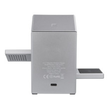 Belaidis įkroviklis Forcell F-Energy 3in1 Rotation Cube Qi2, suderinamas su MagSafe (F-06), sidabrinis