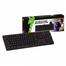 ART laidinė mechaninė klaviatūra USB A QWERTY LED AK-51 juoda