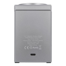 Belaidis įkroviklis Forcell F-Energy 3in1 Rotation Cube Qi2, suderinamas su MagSafe (F-06), sidabrinis