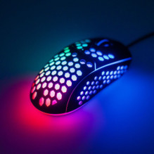 ART laidinė kompiuterio pelė USB A dpi su apšvietimu AM-99 juoda