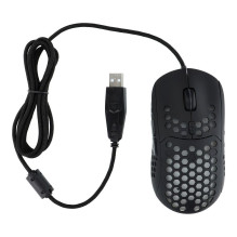 ART laidinė kompiuterio pelė USB A dpi su apšvietimu AM-99 juoda