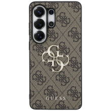 GUESS dėklas, skirtas SAMSUNG S26 Ultra GUHCS26L4GMGBR (4G didelis metalinis logotipas), rudas