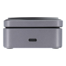 Belaidis įkroviklis Forcell F-Energy 3in1 Flex Pro Qi2, suderinamas su MagSafe (F-05), sidabrinis