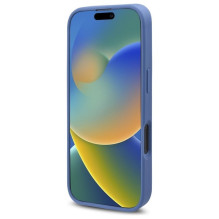 GUESS dėklas, skirtas IPHONE 16 Pro, suderinamas su MagSafe GUHMP16LP4ROPEMCB (4G gėlių raštas), mėlynas