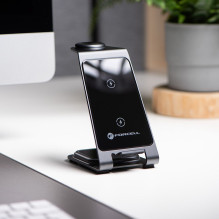 Belaidis įkroviklis „Forcell F-Energy 3in1 Simply Charge“, aliuminis, suderinamas su „Apple Watch“ ir „Samsung Watch“, p