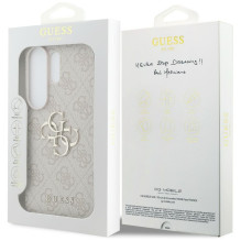 GUESS dėklas, skirtas SAMSUNG S26 Ultra GUHCS26L4GMGPI (PU 4G didelis metalinis logotipas), rožinis