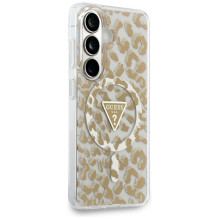 GUESS case for SAMSUNG S26 GUHMS26SHLEGTGLW (Magnetic IML Leopard Print Triangle) brown
