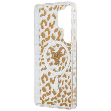 GUESS case for SAMSUNG S26 Ultra GUHMS26LHLEGTGLW (Magnetic IML Leopard Print Triangle) brown