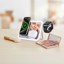 FORCELL F-ENERGY Mag Mirror 15W 3 in 1 wireless charger compatible with MagSafe / Apple Watch / Samsung Watch / Airpods 