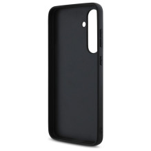 GUESS dėklas, skirtas SAMSUNG S24 FE GUHCS24FEG4GFGR (HC PU 4G metalinis logotipas), pilkas