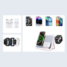 FORCELL F-ENERGY Mag Mirror 15W 3 in 1 wireless charger compatible with MagSafe / Apple Watch / Samsung Watch / Airpods 